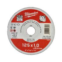 Pjovimo diskas ner. metalui 125 x 1,0 mm, Milwaukee