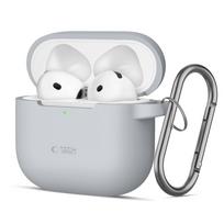Tech-Protect silikoninis dėklas AirPods 4 su kabliuku – pilkas