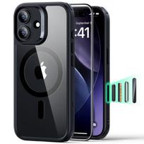 ESR Classic Hybrid MagSafe dėklas + stiklas iPhone 17 – skaidrus juodas