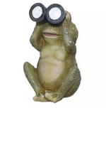 4Living saulės sodo varlės statulėlė su šviesa, 19 cm