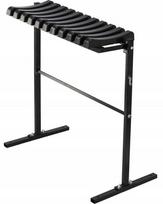 Sulankstomas suolas GardenLine 86 cm metalinis juodas praktiškas dizainas