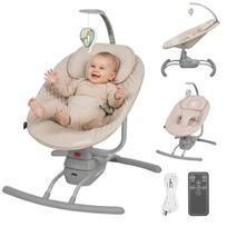 Gultukas–supynės su pulteliu, 3 greičiai, melodijos, iki 9 kg Lionelo Rio Beige Latte