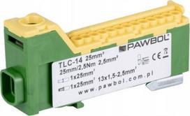 Pawbol Tlc-14 jungiamoji juosta, be sriegio, žaliai geltona
