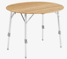 Turistinis stalas Outwell Custer Round, 90x90x48.5–70 cm, rudas