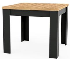 Išskleidžiamas kvadratinis valgomojo stalas Szynaka Meble, juoda / ruda, 90–180 cm