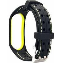 Beline Dirželis Xiaomi Mi Band 3/ 4 juodas-žaliųjų citrinų spalvos