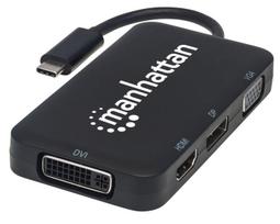 Manhattan Usb-C Dock/Hub, Ports (X4):  Displayport, Dvi-I, Hdmi Or