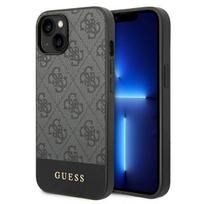 GUESS GUHCP14MG4GLGR iPhone 14 Plus / 15 Plus 6.7" gray hard case, Stripe Collection