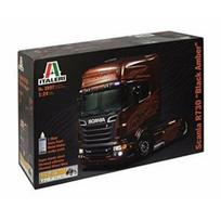 Italeri: Scania R730 V8 juodas-gintarinis sunkvežimio modelis, 1:24