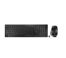 Cherry DW 9500 SLIM keyboard with Mouse included, Universal RF Wireless + Bluetooth QWERTY Spanish Black, Grey