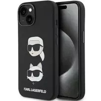 Karl Lagerfeld Silicone Karl  AND  Choupette iPhone 15 Plus | 14 Plus case - black