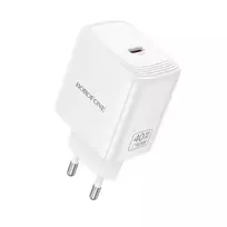 Borofone BN33 Fuente travel charger | 40W | PD, QC, GaN, PPS | USB-C | white