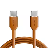 PURO ICON data transfer and charging cable | USB-C to USB-C | 1.5m | orange