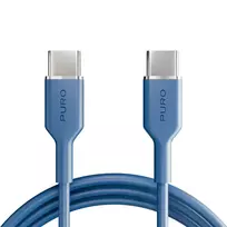 PURO ICON data transfer and charging cable | USB-C to USB-C | 1.5m | blue