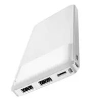 Hoco J72 Easy Travel Power Bank | 10,000 mAh | 10W | USB-A, Micro USB, USB-C | white