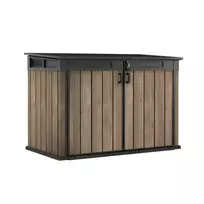 Keter Deco Horizontal Shed, walnut finish