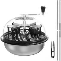 iPower 16 lapų ir žiedų apkarpymo mašina – rankinė „Bowl Trimmer“ su aštriais peiliais, sidabrinė