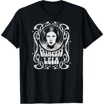 Star Wars - Princess Leia Art Nouveau T-Shirt S juoda