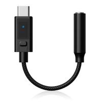KZ AM02 Nešiojamas dekoderis Profesionalios klasės garso ausinių stiprintuvas C tipo į 3,5 mm skaitmeninis adapteris EDX Castor pro ZS10 PRO juoda