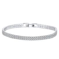 Papuošalai S925 Sterlingas Sidabras Apyrankė Teniso Kamuoliuko Grandinėlė 16.5CM