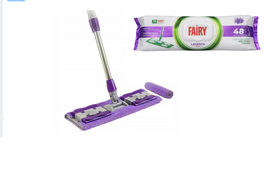 Mop šluota su FAIRY servetėlėmis 50vnt