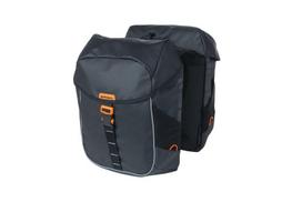 Dviračio krepšiai ant bagažinės BASIL MILES DOUBLE BAG, 34L, juoda oranžinė MIK.