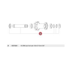 MAVIC KIT QRM AUTO FRONT AXLE 100X12/15MM D6T (V2375501)