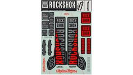 Lipdukai 00.4318.021.001 - ROCKSHOX DECAL KIT TLD 35MM SILVER/ORANGE