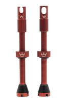 Bekamerinės sistemos ventiliai PEATY S X CHRIS KING (MK2) RED TUBELESS VALVES 60MM (PTV2-60-RED-12)