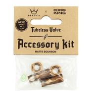 Priedas ventiliams PEATY S X CHRIS KING (MK2) BOURBON TUBELESS VALVES ACCESSORY KIT (PTV2-ACCS-BRB-12)