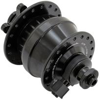 Priekinė stebulė - dinama Shimano 32H, diskiniams 6 varžt. stabdžiams 6V 3W, thru axle (juoda)