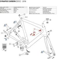 CANNONDALE KIT SYNAPSE CARBON 2018 DT CABLE GUIDE (CK3568U00OS)