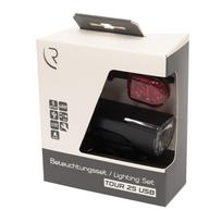 Žibintų komplektas RFR Light Set TOUR 25 LUX // Micro-USB