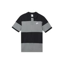 Nike Sport Essential Logo Color Block Short Sleeve Polo Men Tops Black Smoke-Grey DM6951-010 M gray