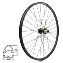 Galinis ratas J25DH 29  // diskiniams 6 varžtų, 32H, kasetė, Thru Axle, aliuminis