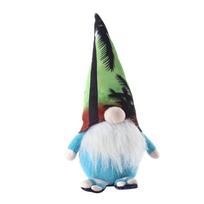 Paplūdimio nykštukas Rankų darbo Havajų nykštuko lėlė Sodo švediškos nykštukų dekoracijos Nisse Skandinavai Tomte Kaukai sodyboms mėlyna