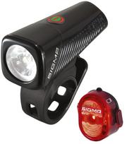 Dviračių žibintas Sigma Buster 150 & Nugget Flash LAMR296, plastikas, juoda sp./raudona sp., 2 vnt.