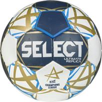 Futbolo kamuolys Select Replica EHF Champions League, 3 dydis, mėlyna sp./aukso sp./balta sp.