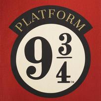 Virtuvinis rankšluostis Harry Potter Platform 9 3/4, juoda sp./raudona sp., 65 cm x 45 cm