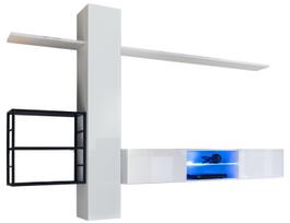Sekcija ASM Switch M5, balta sp./juoda sp., 270 cm x 40 cm x 180 cm