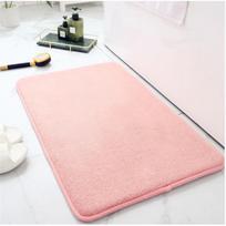 Thick Coral Fleece Memory Foam Non-Slip Bathroom Mat, Quick-Dry & Absorbent Floor Mat 40x60cm rožinė