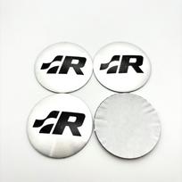 4 VNT. 56 mm SR Logotipo Automobilio Ratlankio Centrinis Emblemos Lipdukas Stebulės Dangtelio Ženklelis Passat POLO Vento Jetta Tiguan R32 Bora Golf 56mm Sticker&4pcs