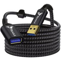 Reagle USB-A ilgintuvas 2 m USB 3.2 Gen 1 5Gbps juodas nailoninis paauksuoti kontaktai