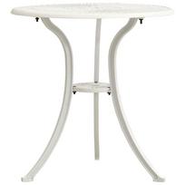 Sodo staliukas baltos spalvos 62x62x65cm lietas aliuminis