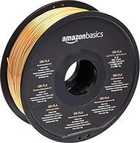 "Amazon Basics" 3D spausdintuvo šilko PLA plastikinė gija, 1,75 mm, 1 kg ritė, aukso spalvos (šilko efektas)