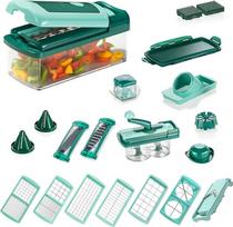 "Genius Nicer Dicer Fusion Smart" rinkinys, 28 dalių + "Twist" vaisių ir daržovių pjaustyklė, daržovių pjaustyklė, smulkintuvas, svogūnų pjaustyklė, pomidorų pjaustyklė, rankinis