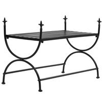 Suoliukas juodas 83x42x55cm metalas vintažinio stiliaus