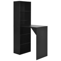 Baro stalas su spintele juodos sp 115x59x200cm