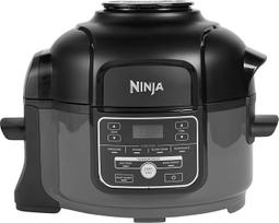 "Ninja Foodi 6-in-1 Multi-Cooker Mini" [OP100EU], kepimas po slėgiu, kepimas karštu oru, lėtas kepimas, virimas garuose, kepimas ir skrudinimas, troškinimas, 4,7 litro, 60 % energijos sąnaudų