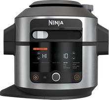 "Ninja Foodi Multicooker" su "SmartLid" dangteliu, 6 l, "11-in-1 Multicooker", slėginė viryklė, slėginė viryklė, oro keptuvė, karšto oro keptuvė, lėta viryklė, kepimas ant grotelių, kepimas, nerūdijantis plienas, OL550EU